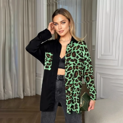 Designsoo Leopard Print Fashion Long Sleeve Shirt 01