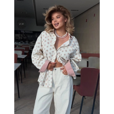 Designsoo Soft Floral Simple Print Shirt 01