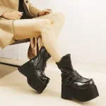 Horse Leather Thick Sole Genuine Leather Vintage Versatile Slim Short Boots