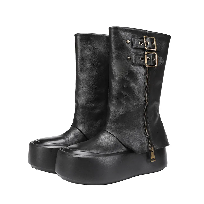 Top Grain Leather Thick Sole Best-selling High Boots
