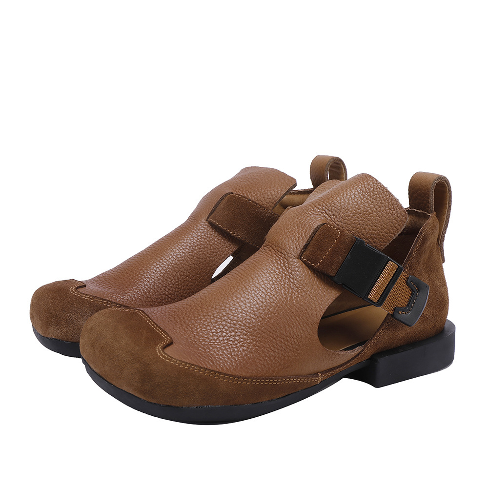 Designsoo Full Leather Lightweight Comfortable Flat Birkenstock Shoes