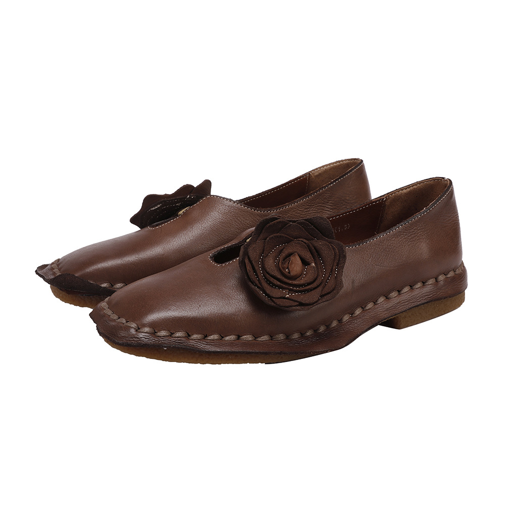 Designsoo Soft Sole Leather Roll-up Shoes for All Seasons
