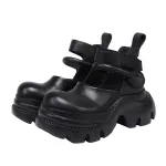 Top Grain Leather Thick Sole Vintage Mary Jane Shoes