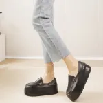Washed Leather Hidden Inner Heel Vintage Handcrafted Loafers