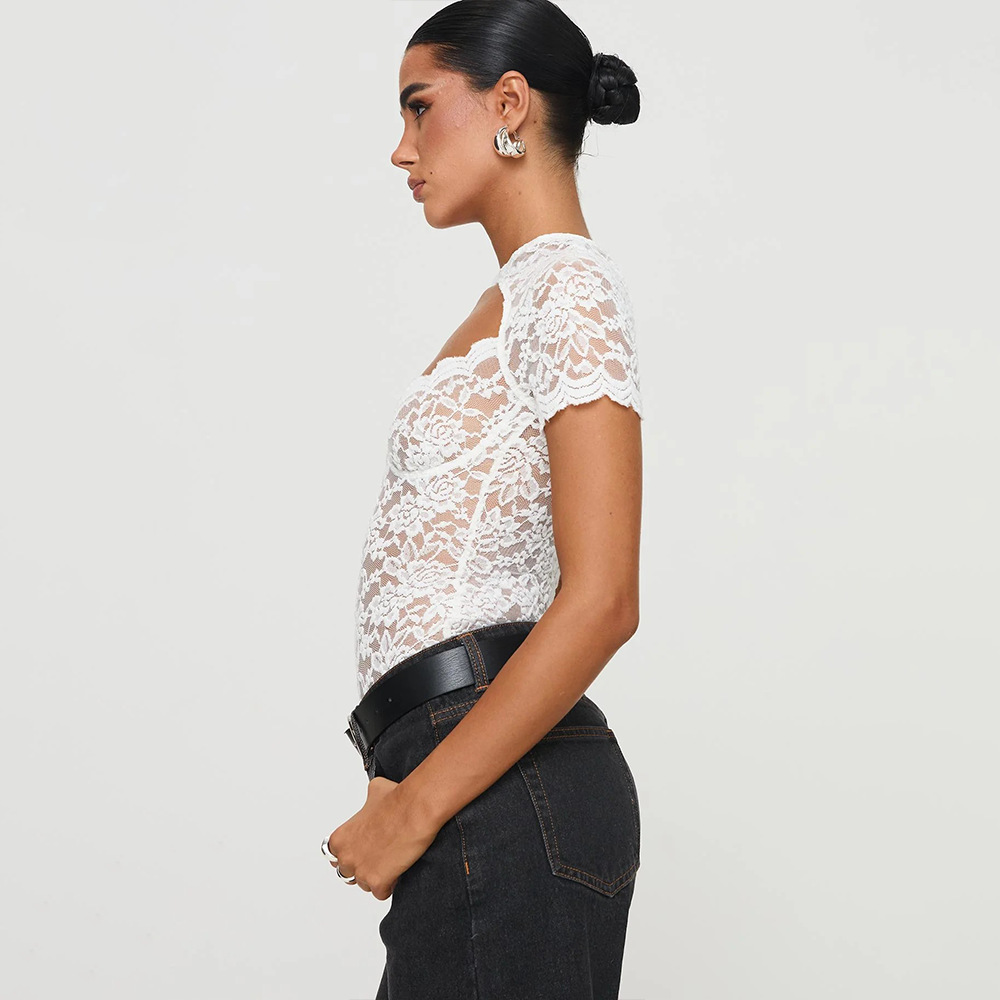Designsoo Fitted Lace Jumpsuit Bodysuit
