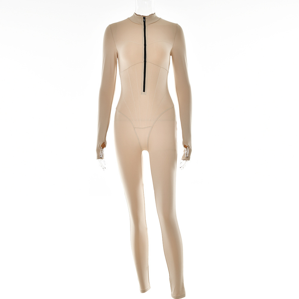 Designsoo Sexy Tight Zip-Up Jumpsuit