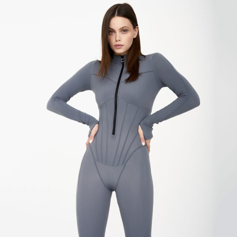 Designsoo Sexy Tight Zip-Up Jumpsuit