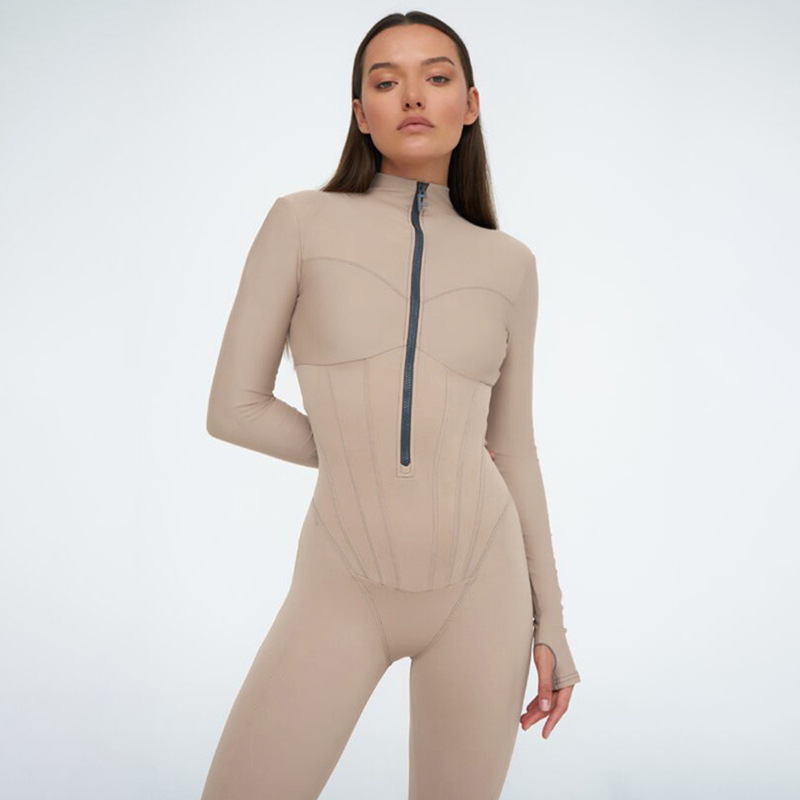 Designsoo Sexy Tight Zip-Up Jumpsuit