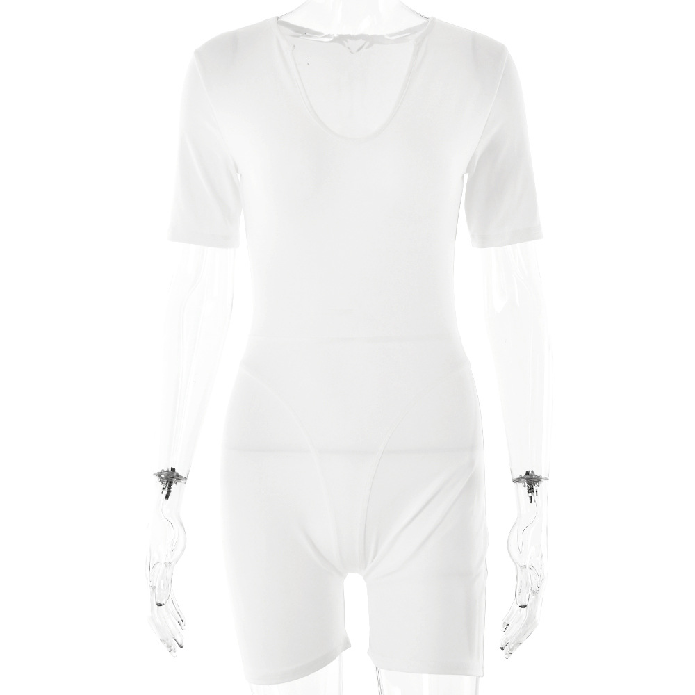 Designsoo Sexy V-Neck Fitted Jumpsuit