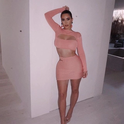 Designsoo Cutout Pencil Skirt Set 01