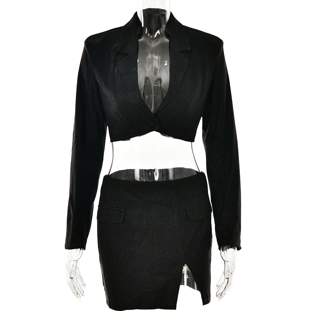 Designsoo Stylish Sexy Chic Fitted Skirt Suit Set