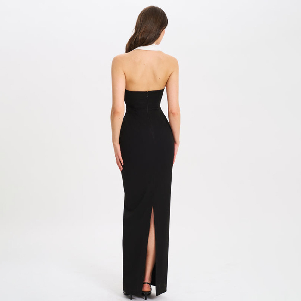 Designsoo Chic Backless Side-Slit Slimming Dress for Bold Women