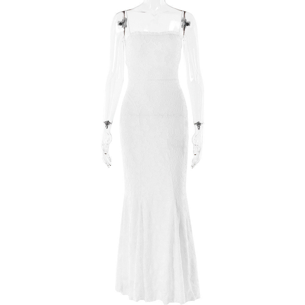 Designsoo Sexy Fashion Strappy Backless Tie Dress - Slim Fit Long Dress for Spring and Summer