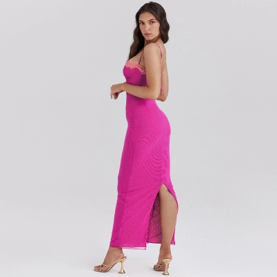 Stylish Halter Backless Maxi Dress for a Chic Vacation Look 02