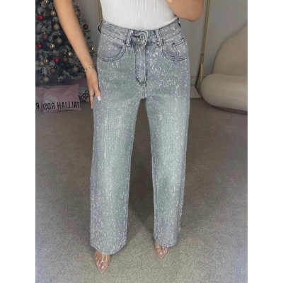 American Heavy-Duty Full-Crystal Washed Denim Jeans 01