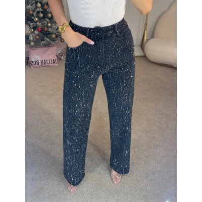 American Heavy-Duty Full-Crystal Washed Denim Jeans 02