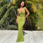 Designsoo Sexy Sleeveless Backless Bodycon Maxi Dress