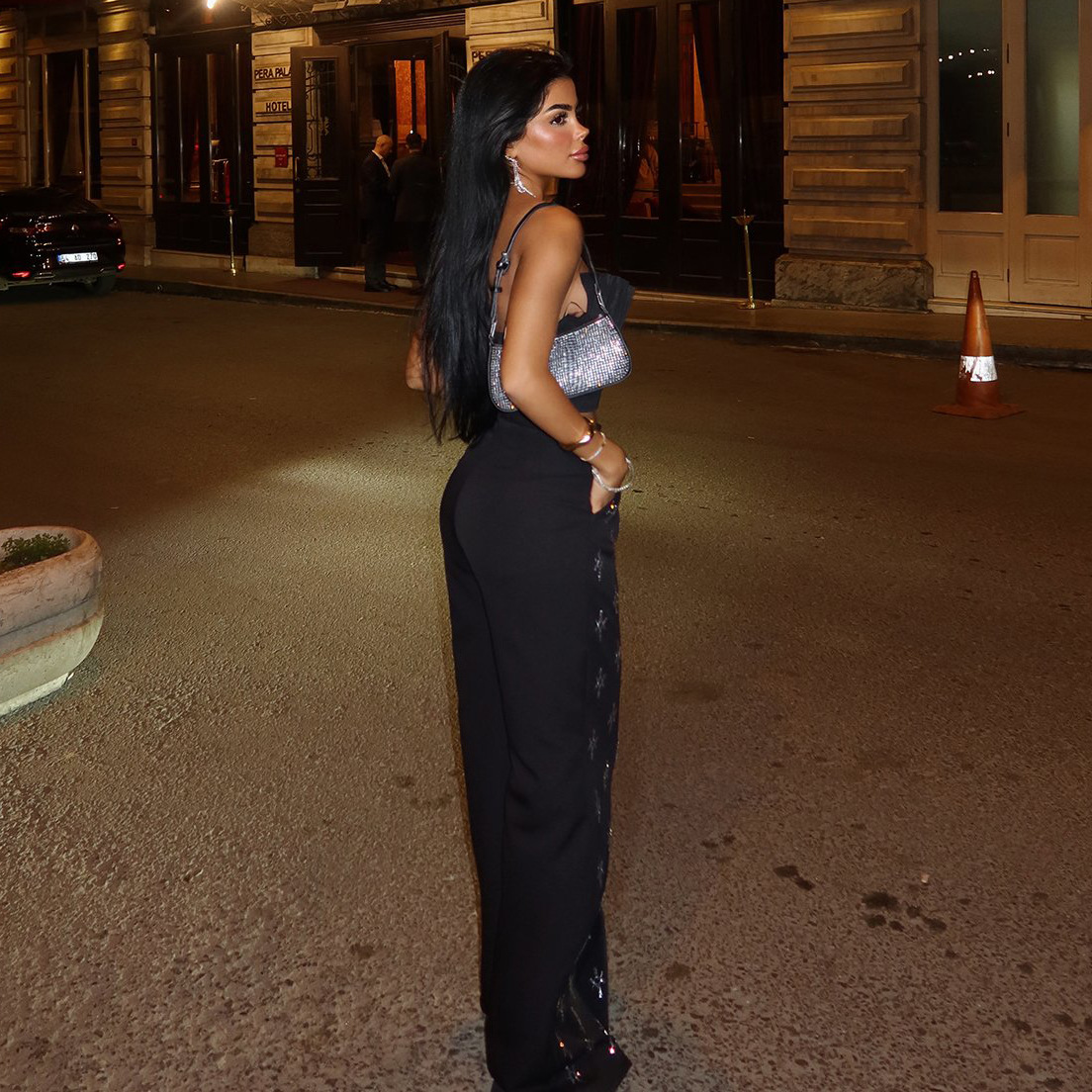 Mid-Waist Straight-Leg Geometric Print Lounge Pants for Bold Women