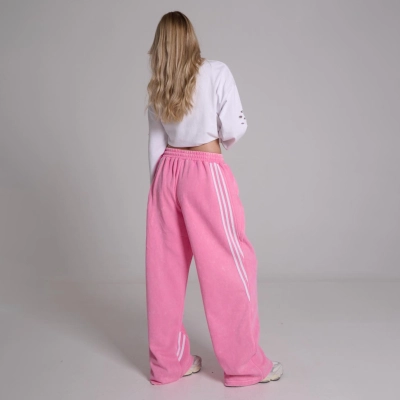 Designsoo Washed Rice-Patterned Casual Pants with Side Seam Line Decorations 02