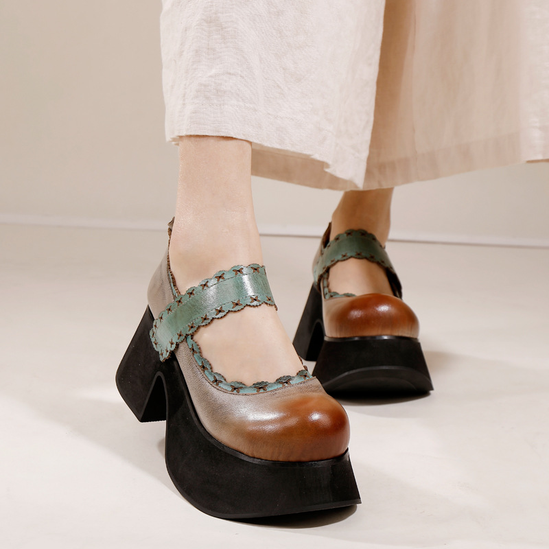 Designsoo Ethnic Style Single Strap Shallow-Cut Flats for All Seasons