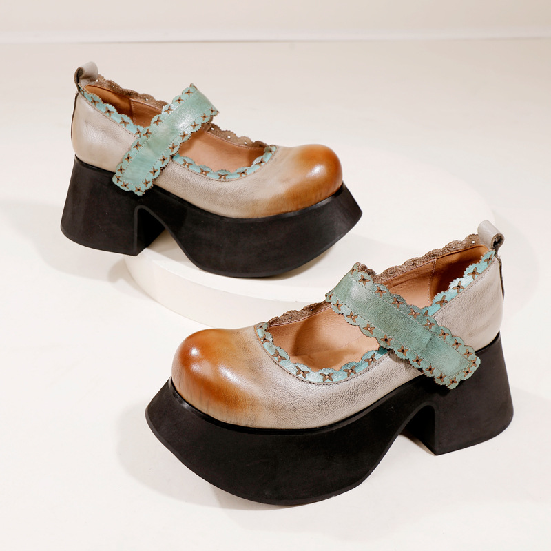 Designsoo Ethnic Style Single Strap Shallow-Cut Flats for All Seasons