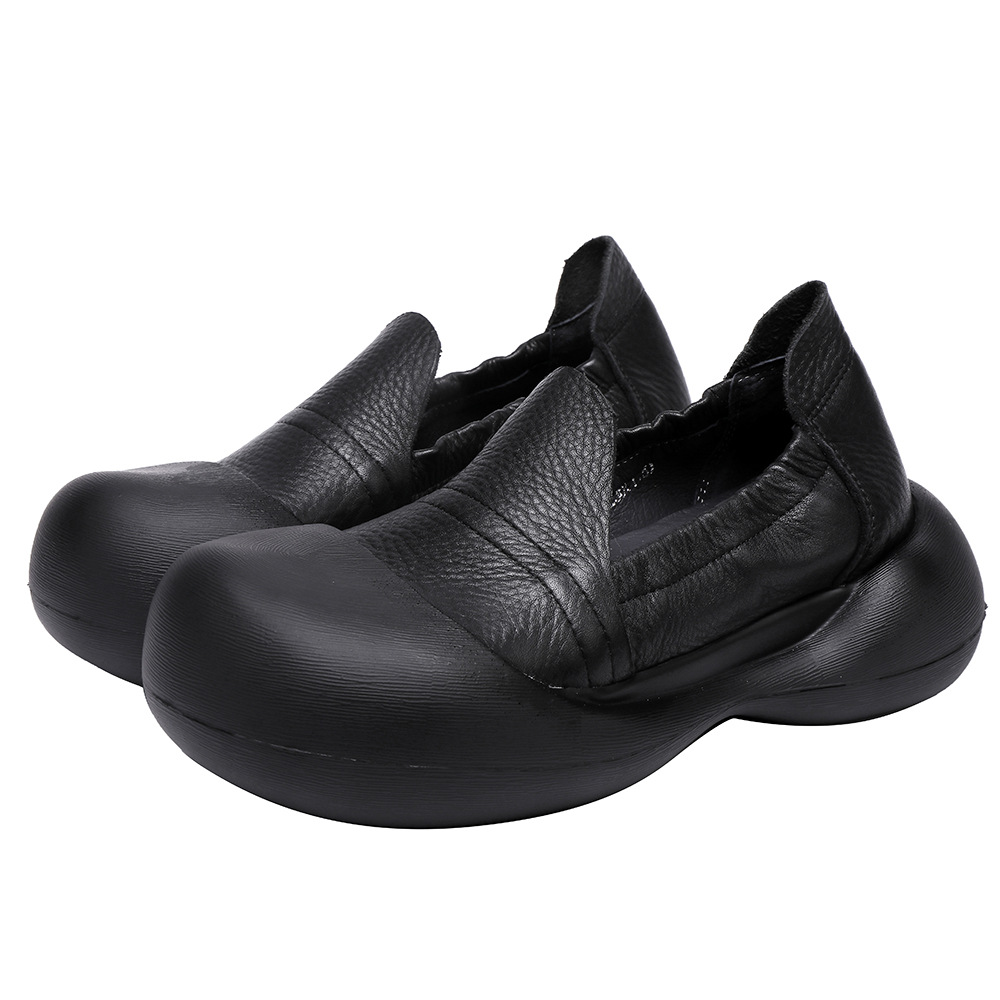 Designsoo Genuine Leather Handmade Casual Slip-On Flats