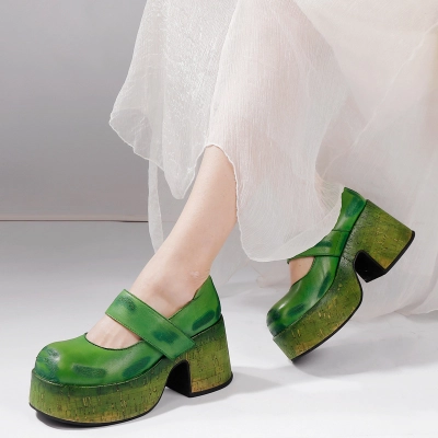 Designsoo Platform Single Strap Shallow-Cut Flats for All Seasons 01