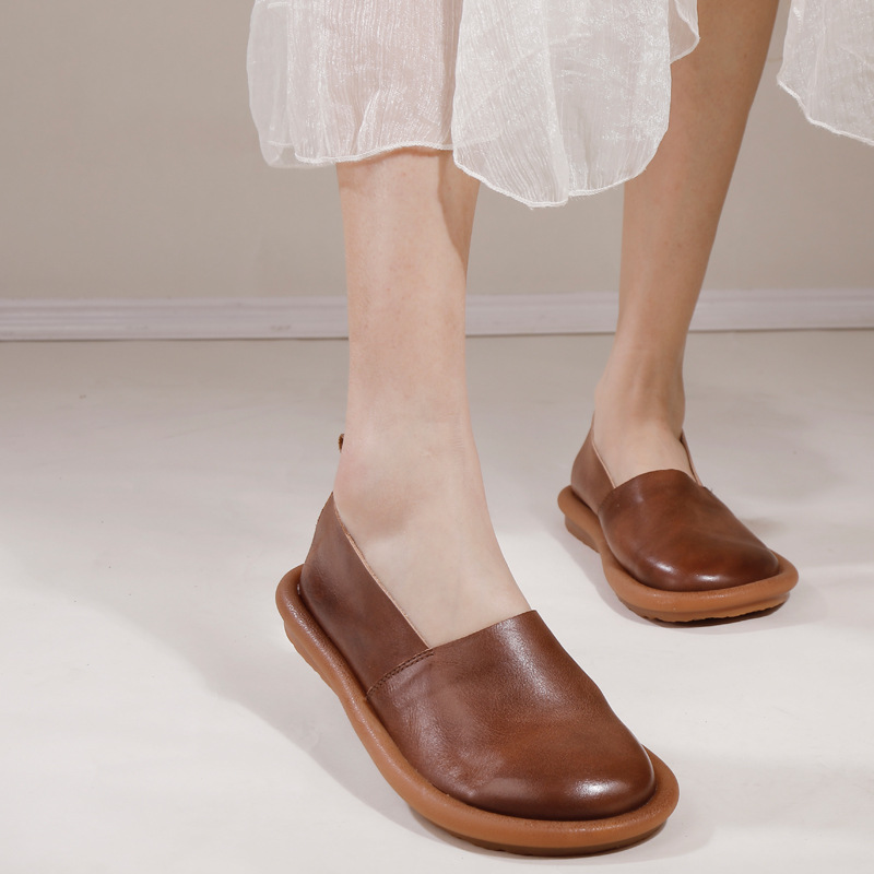 Designsoo Round-Toe Shallow-Cut Casual Soft Sole Flats for All Seasons