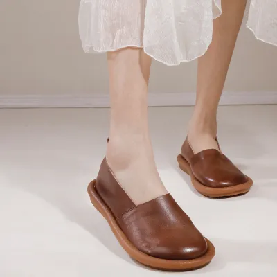 Round-Toe Shallow-Cut Casual Soft Sole Flats for All Seasons 02