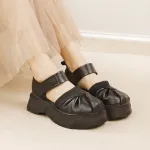 Thick Sole Lightweight Hollow-Toe Shallow-Cut Handmade Flats