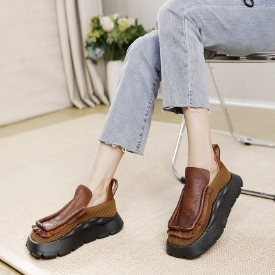 Designsoo Vintage Casual Thick Sole Flats 02