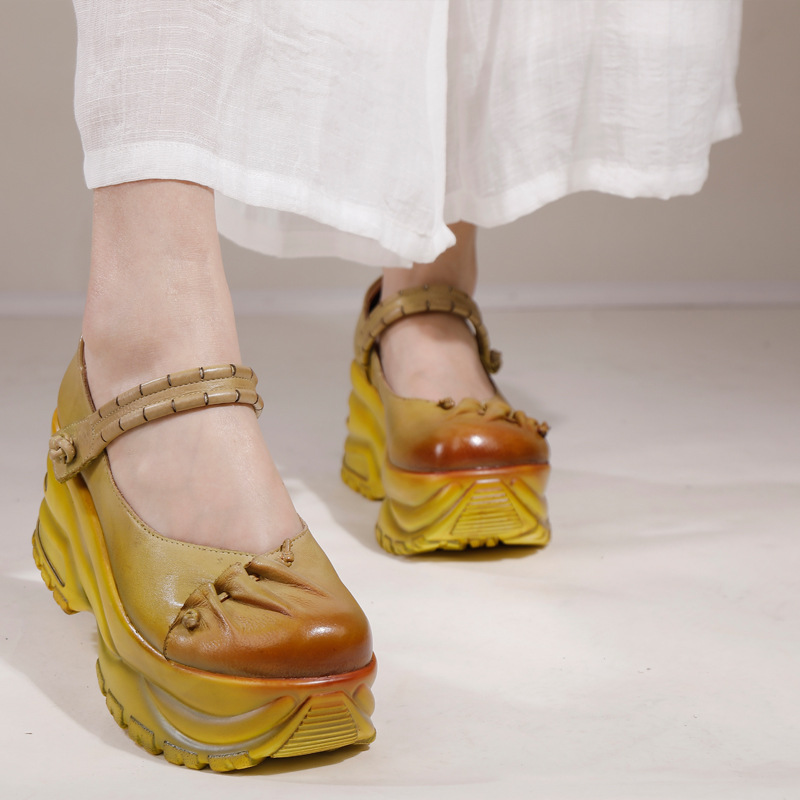 Designsoo Handcrafted Shallow-Cut Comfortable One-Strap Flats