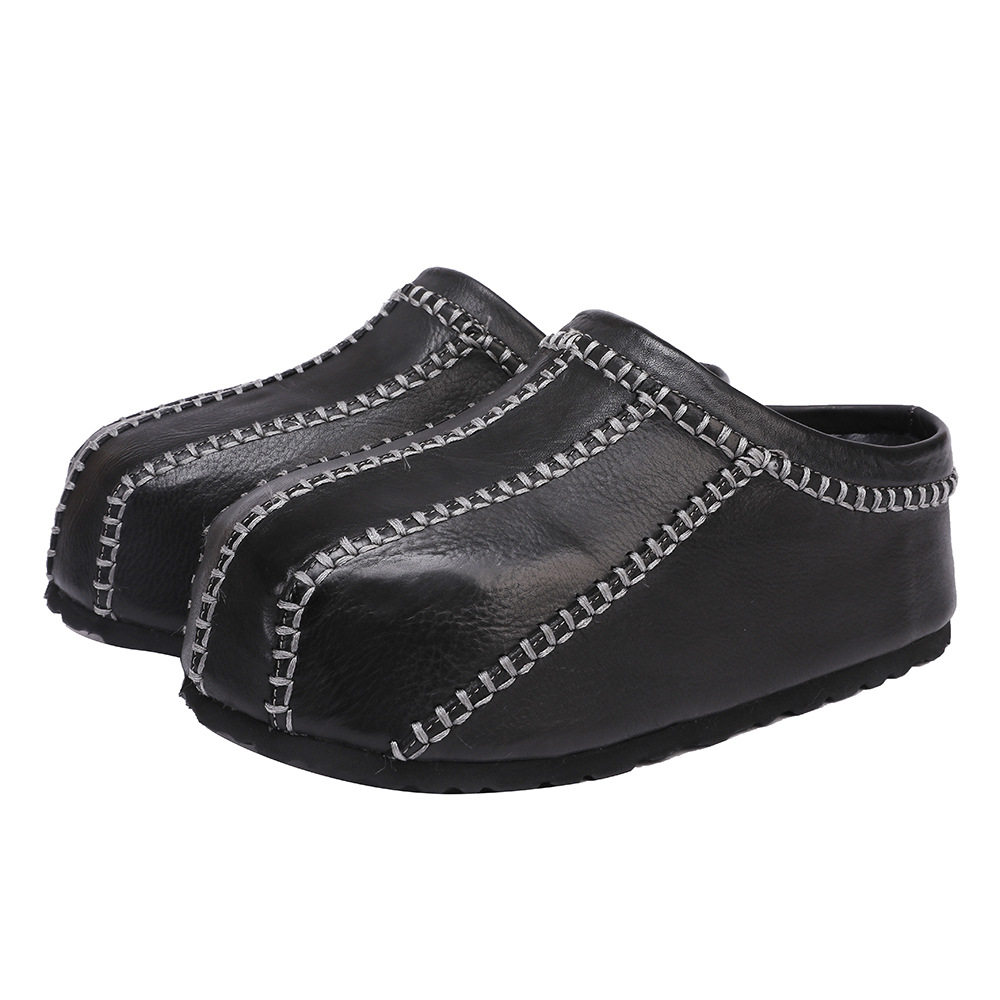 Vintage Outdoor Full Cowhide Closed-Toe Sandals