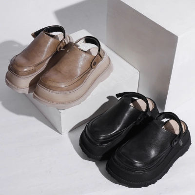 Women's Thick Sole Closed-Toe Slippers 01