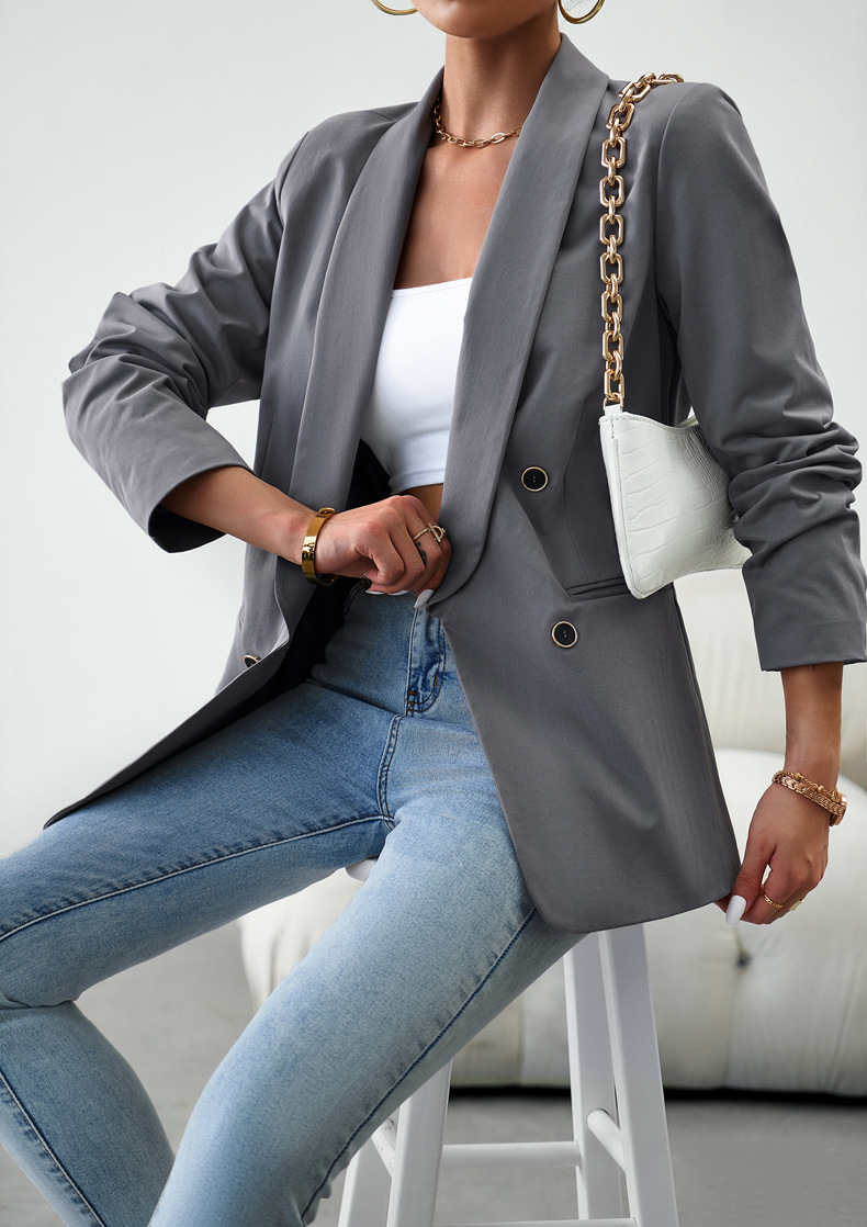 Elegant Lightweight Blazer Jacket for Women – Slim Fit Office Commute Business Suit Coat