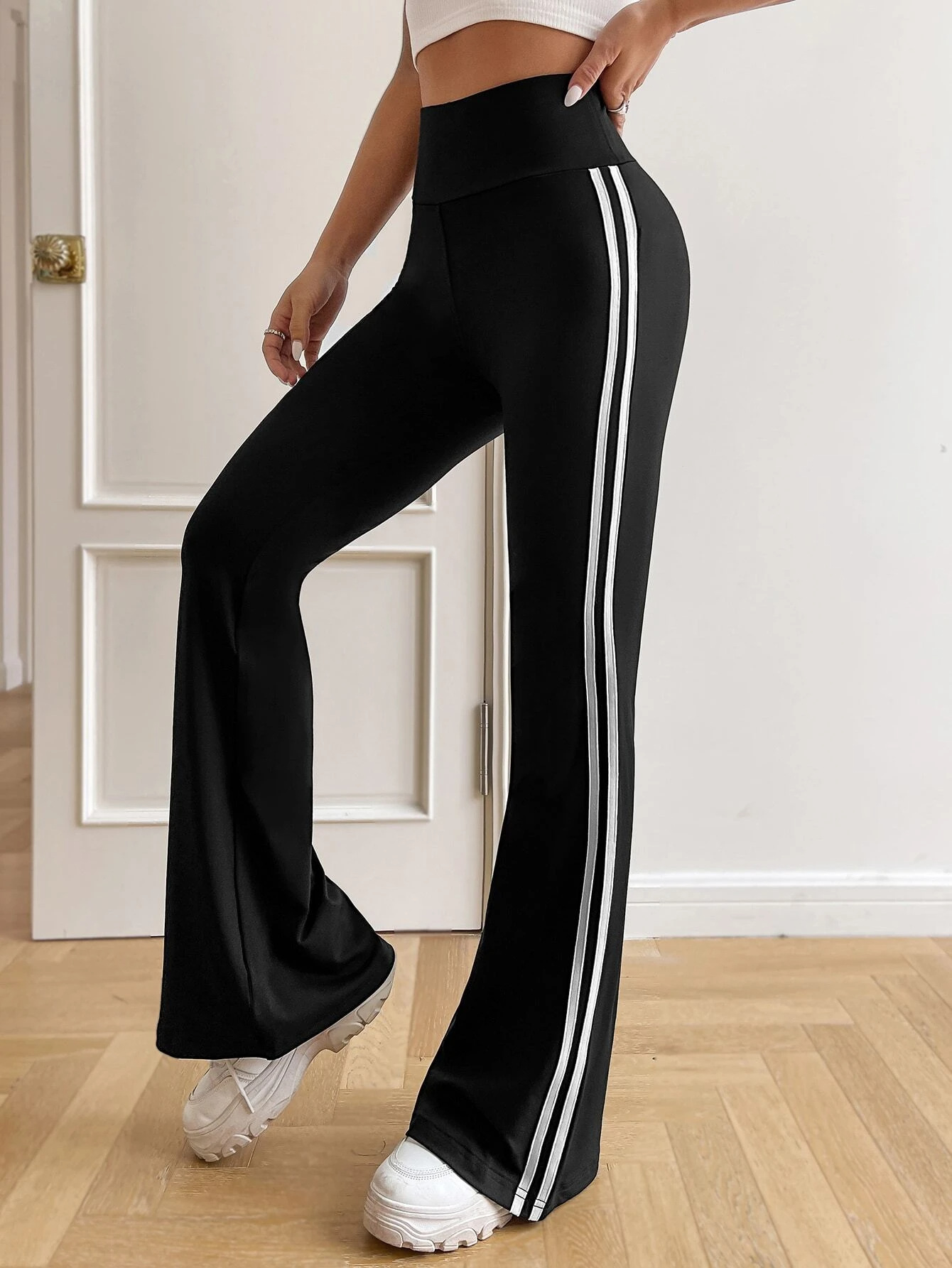 Designsoo Slimming Straight Leg Slight Flare Pants for Women – American Style