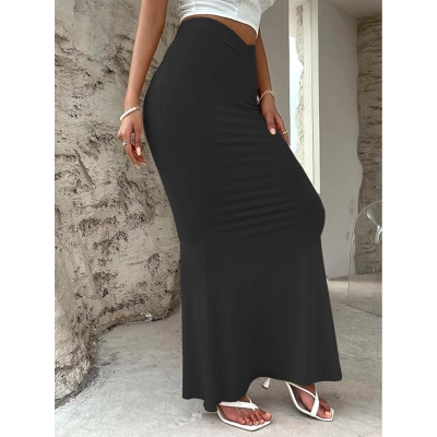 Designsoo Waist Cutout Mini V Shaped Slimming Bodycon Skirt for Women 02