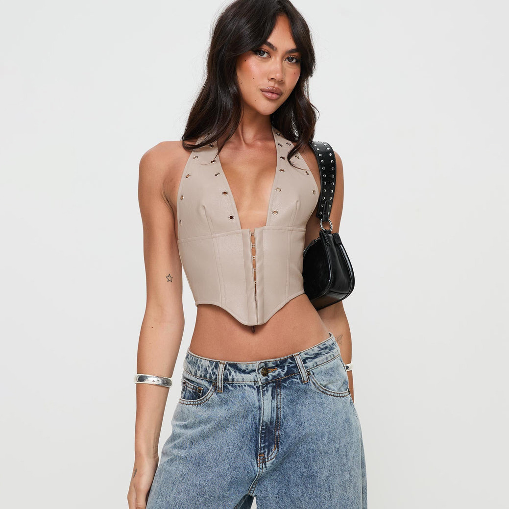 Designsoo Strap Neck Leather Vest | Unique Design for Edgy Looks