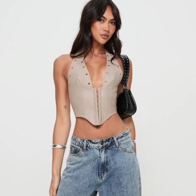 Designsoo Strap Neck Leather Vest | Unique Design for Edgy Looks 02