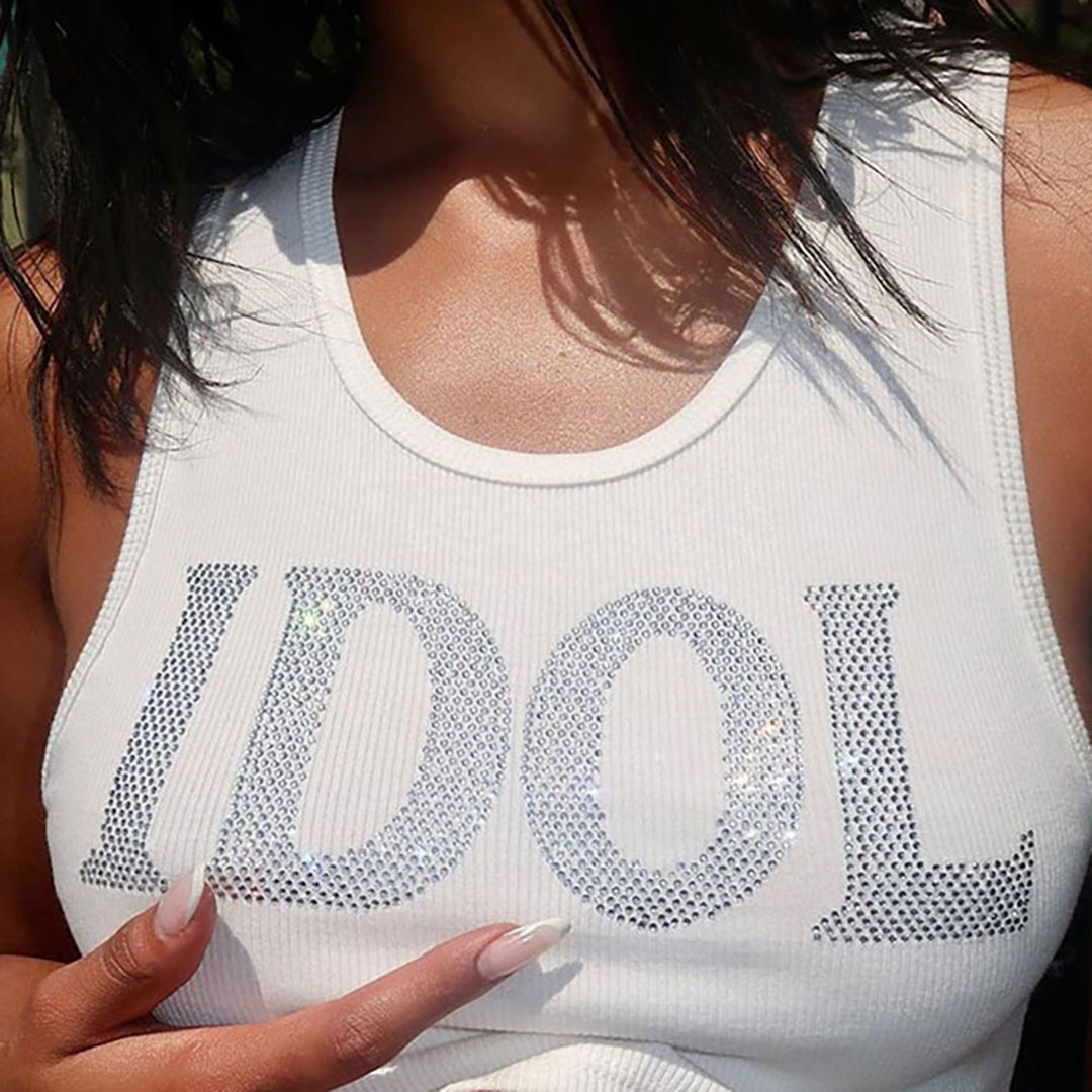 Designsoo Rhinestone Embellished Sleeveless Slimming Tank Top | Versatile Basic Camisole for All Occasions