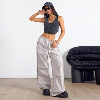 Designsoo Vintage Distressed Denim Vest - Classic Design, Showcasing Individual Charm 01