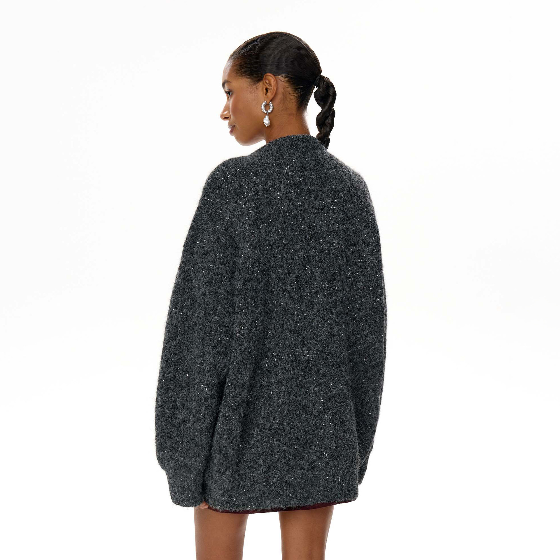 Colorful Button Design Lazy Chic Sweater for Women – Oversized Knit Cardigan with Playful Touch