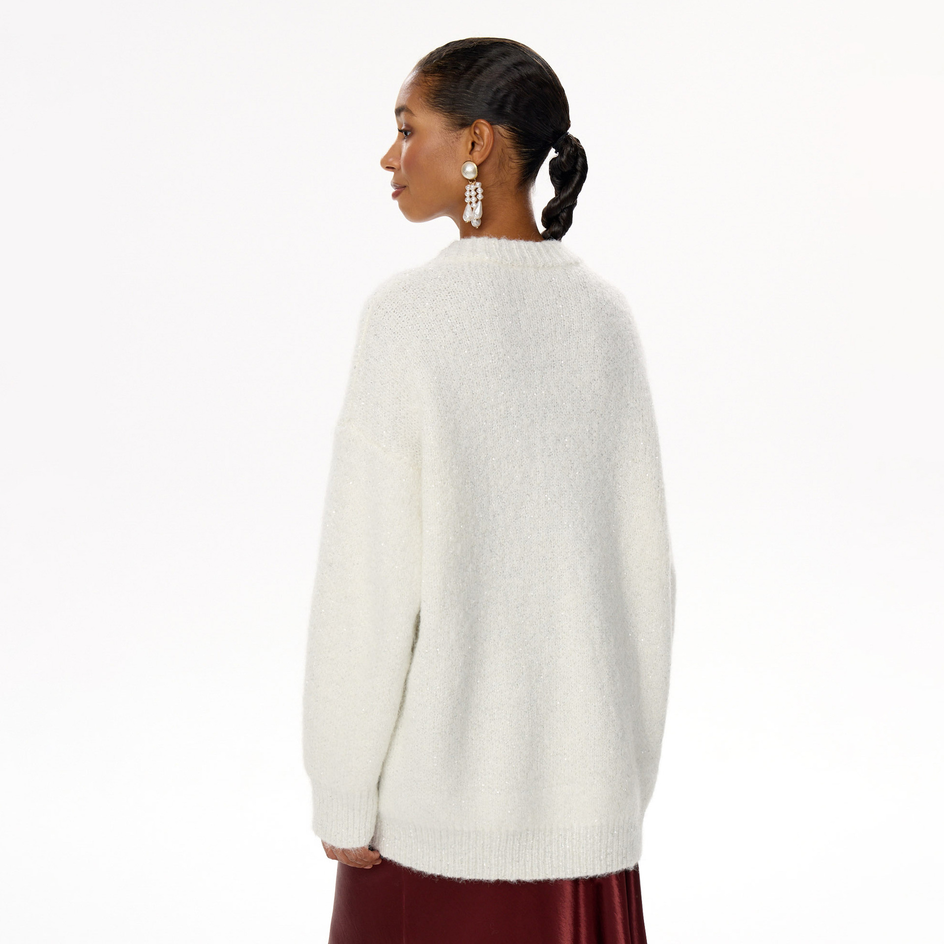 Colorful Button Design Lazy Chic Sweater for Women – Oversized Knit Cardigan with Playful Touch