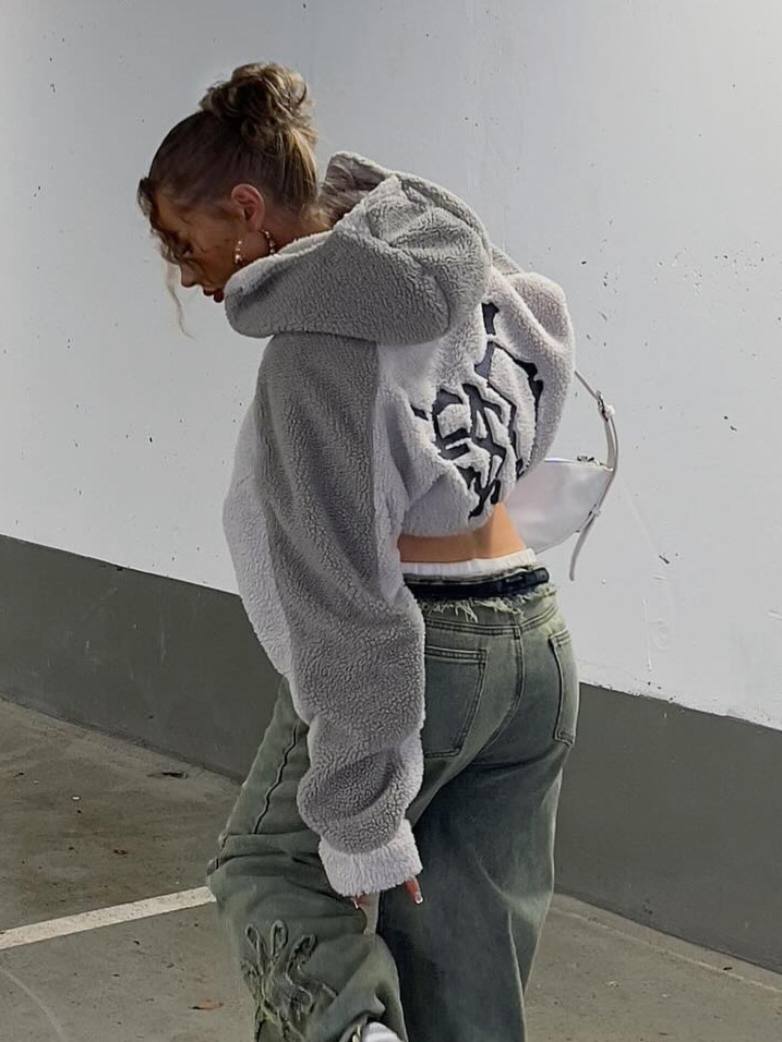 Fleece Lined Warm Jacket for Women – Oversized Casual Outerwear for Fall and Winter