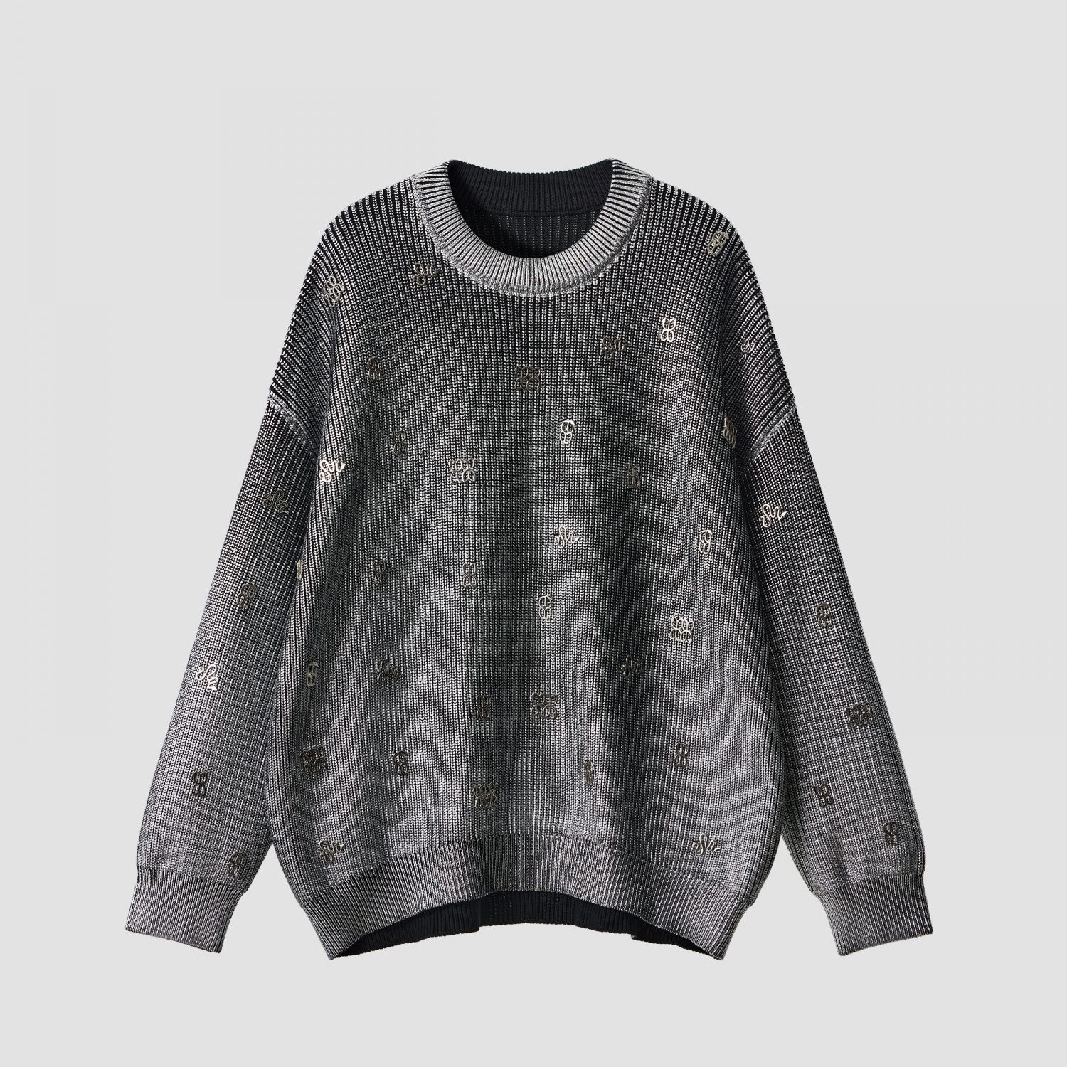 Designsoo Stylish Metal-Decorated Lazy Chic Sweater