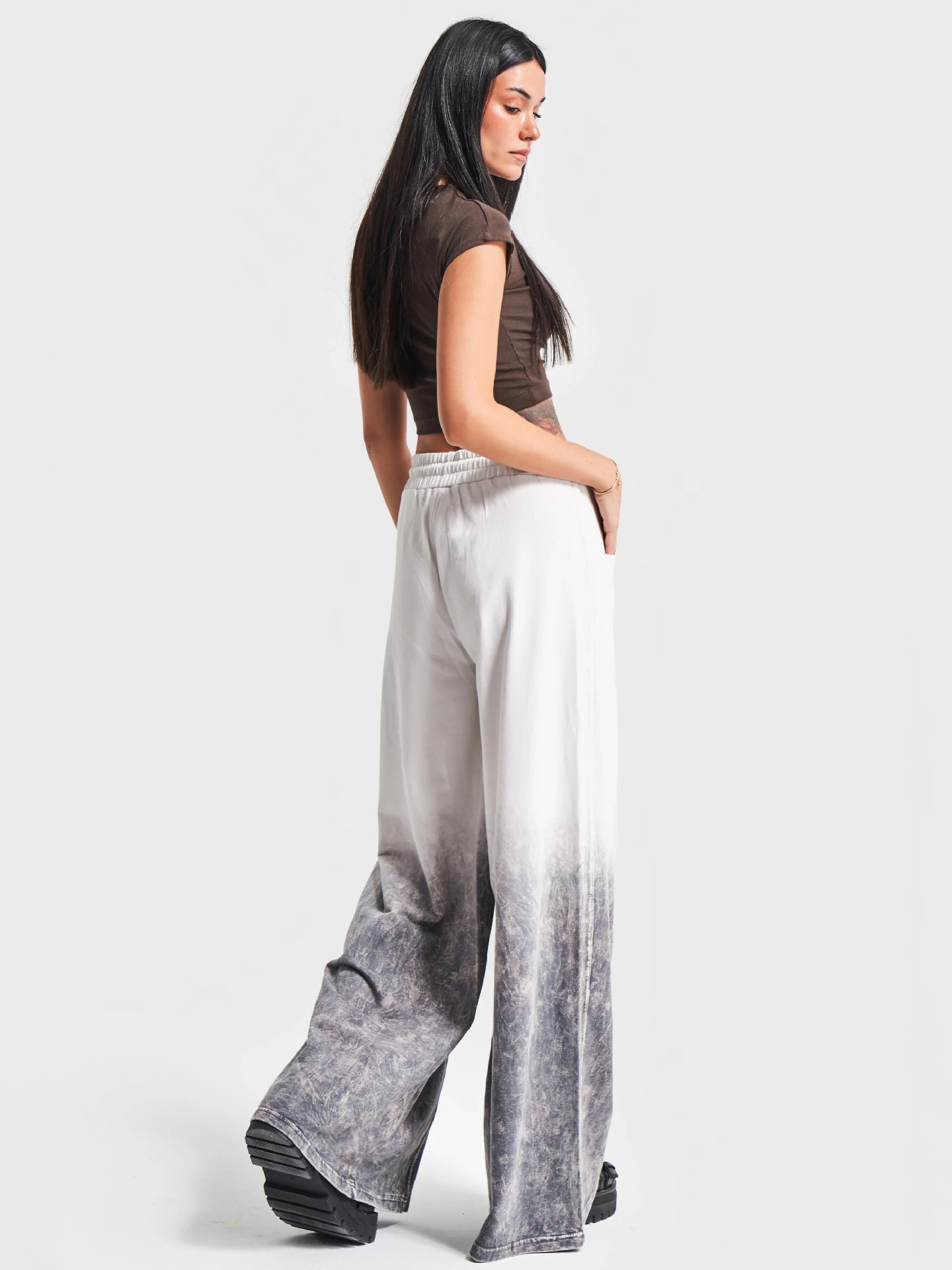 Designsoo Gradient Jogger Vintage Loose-Fit Straight Leg Sport Pants