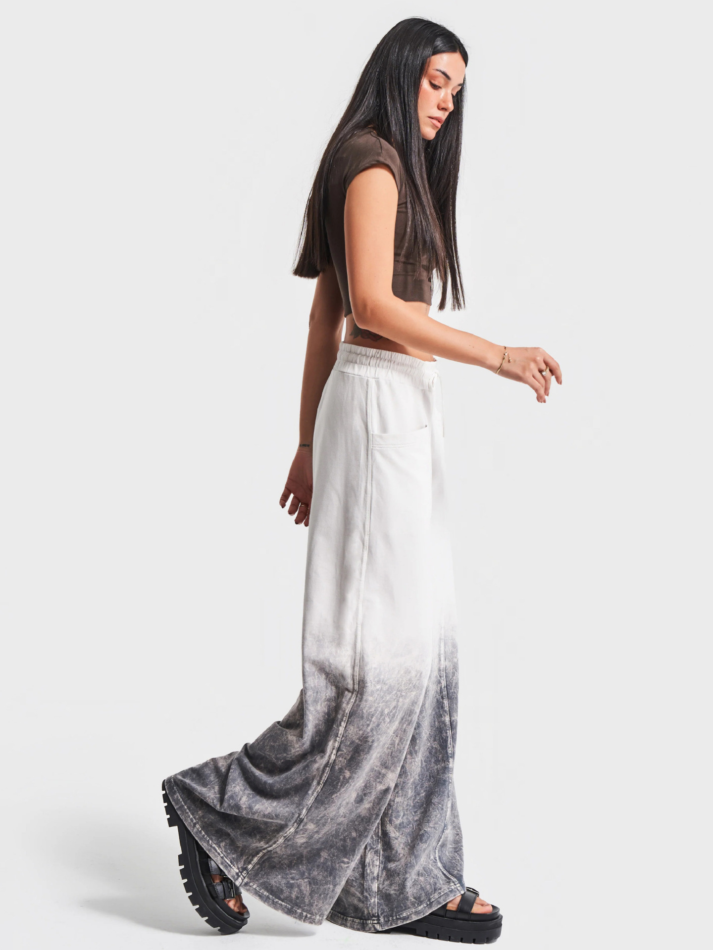 Designsoo Gradient Jogger Vintage Loose-Fit Straight Leg Sport Pants