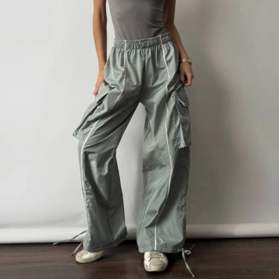 Designsoo Low-Waist Straight Leg Wide-Leg Casual Floor-Length Pants 02