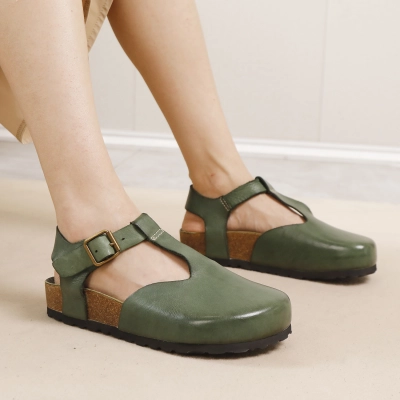 Designsoo 100% Genuine Leather Birkenstock Style Sandals - Soft Leather for Comfort 01