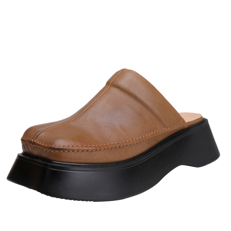 Genuine Leather Comfort Outdoor Casual Closed Toe Sandal Slippers